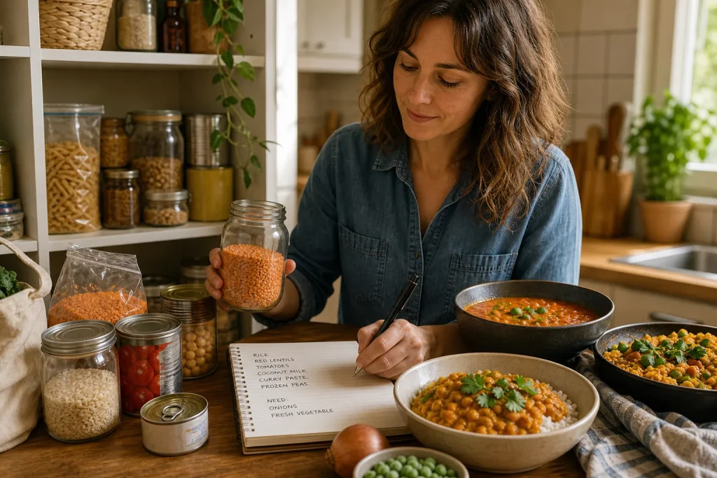 AI-generated editorial illustration for A Flexible Pantry Plan for Using What You Already Have